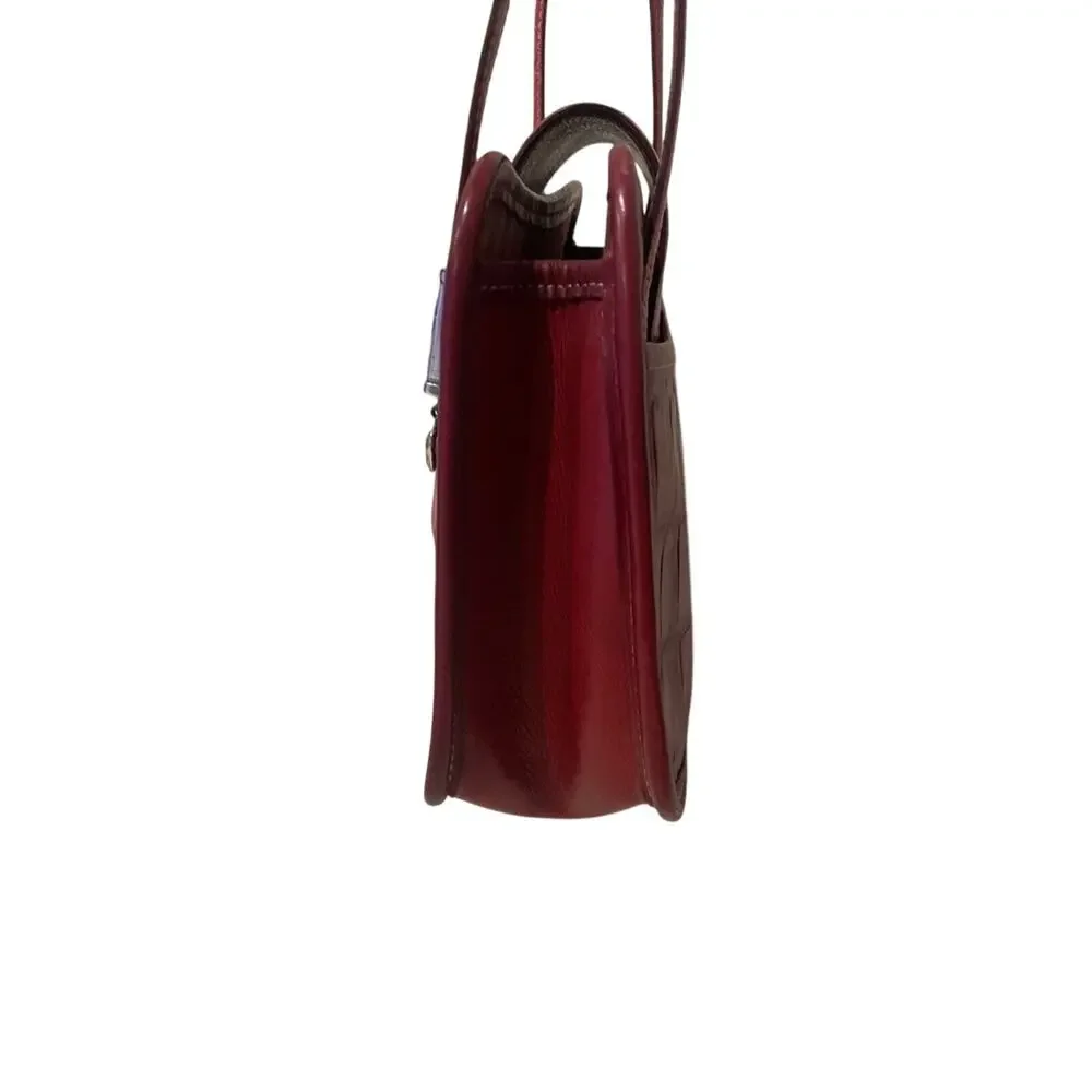 Brighton Red Leather Croc Embossed‎ Tote Bag / Purse